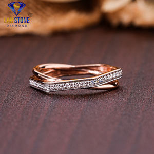0.15 TDW Round <b>Diamond</b> Band 18K rose Gold Engagement Ring Cvd/Hpht <b>Diamond</b> <b>Jewelry</b> - Product Image 1