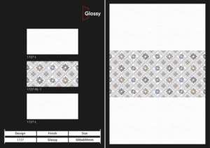 Carreaux muraux en céramique classiques et modernes 300x600mm pour salle de bain et cuisine, finition brillante, mate, effet sucre, design mural intérieur luxueux - Product Image 2