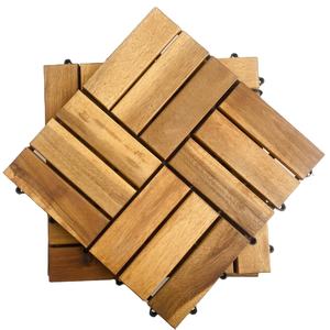 Baldosas de Madera Dura Modernas, Resistentes al Fuego y Ecológicas, de Acacia, Encajables, para Patio, Balcón, Techo, Jardín, Cuadradas, Resistentes a la Intemperie - Product Image 1
