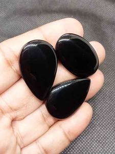 อัญมณีพลอยโมราสีดำขัดเงาธรรมชาติสำหรับแหวนจี้ลวดแบบกำหนดเอง - Product Image 4