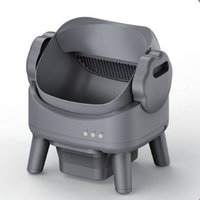 Litière pour chat autonettoyante automatique avec télécommande APP, grande capacité de 74 litres, protection de sécurité, conception ouverte