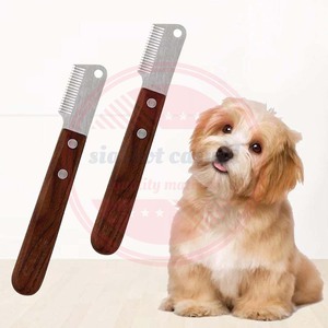 Wholesale Professional Wooden Handle Knives| High Quality Pet Dogs and Cats Grooming Striping Knives - Product Image 3
