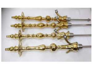 Cachimbas de latón macizo alto dorado Farida de calidad de lujo con técnica de laca - Product Image 4