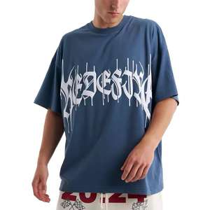 Camiseta de algodón con diseño propio personalizado para hombre, Camiseta holgada de gran tamaño con estampado de transferencia de calor de buena calidad para hombre - Product Image 1