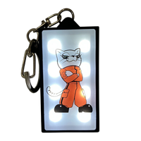 Porte-clés portable lumineux LED personnalisé avec logo promotionnel en alliage de zinc et plastique ABS de la marque JR