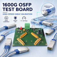 Papan Uji Modul Optik OSFP 1600G Terproteksi TVS 3.3V dengan Konektor RF Press Fit Tahan Lama untuk Pengujian Optik