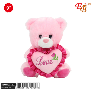 72 pezzi ODM personalizzabile orso rosa con cuore Super morbido peluche rosa orsacchiotto per san valentino realizzato cotone organico poliestere - Product Image 1