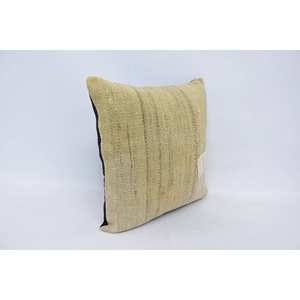 Beige 24x24 pulgadas Kantha Patchwork lana almohada rústico Vintage cuadrado esponjoso patrón para el hogar sofá uso Navidad decoración tela - Product Image 3