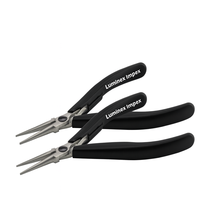 Alicates de Punta Larga Lindstrom 7894 de Acero Inoxidable de Alta Calidad, Mordazas Lisas, Seguros para ESD, Personalizables para Joyería y Bricolaje
