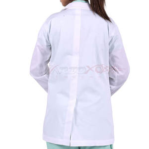 Full Sleeve Lab <b>Coat</b> With Durable <b>Stitching</b> For Laboratory And Hospital Staff White Lab <b>Coat</b> With Notched Lapel Collar - Product Image 3