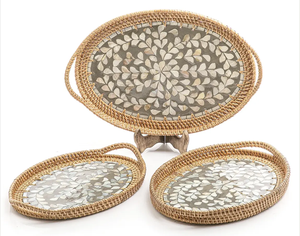 Plateau de service de taille personnalisée conception unique plateau de service de vadrouille de bonne qualité utilisé pour les accessoires de cuisine faits à la main - Product Image 6