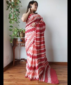 Party Wear Banarasi Saree with Designer Surat Blouse Material Bollywood Indian <strong>Sari</strong> with Blouse Saree Ethnic