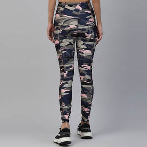 Precio de fábrica Leggings de mujer Sólido Mediados de cintura elástica Logotipo personalizado Impresión Ecológico Secado rápido Transpirable - Product Image 3