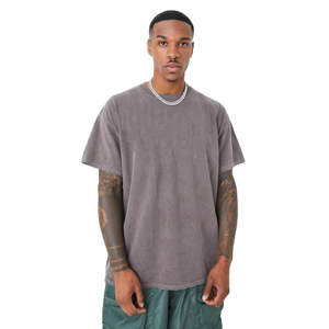 Camiseta Extra Grande para Hombre, Camisetas de Algodón Orgánico para Hombre, Camiseta de Manga Corta, Camiseta Informal de Verano con Lavado Ácido, Camiseta Deportiva Informal - Product Image 1