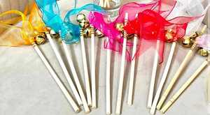 ริบบิ้นสำหรับงานแต่งงานไม้เท้าพร้อมระฆังริบบิ้นอำลางานปาร์ตี้ปาร์ตี้ริบบิ้นอำลา phera Bells sticks ghungroo สำหรับงานแต่งงานส่งไม้กายสิทธิ์พร้อมเสียงระฆัง - Product Image 6