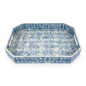 Plateau de service en nacre fait à la main avec poignée, naturel, fabriqué directement au Vietnam - Product Image 1