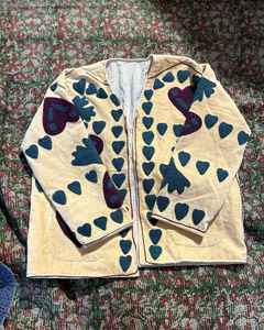 Chaqueta Corta de Terciopelo Suzani Bordado en Color Verde, Novedad, Abrigo de Invierno - Product Image 1