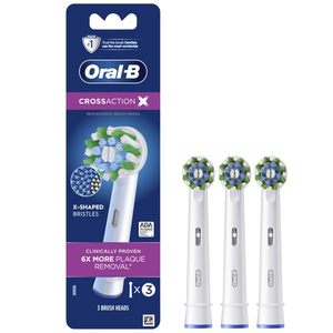 Têtes de brosse de rechange pour brosse à dents électrique Oral-B Cross Action, lot de 3 - Product Image 1