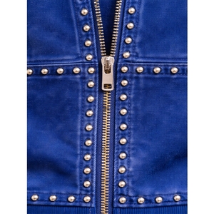 เสื้อฮู้ดดี้สตรีทแวร์ผู้ชายสไตล์ลำลองสำหรับฤดูหนาว ผ้าเฟรนช์เทอร์รี่เนื้อหนา สกรีนโลโก้ได้ตามต้องการ ล้างสีแบบแอซิด ประดับคริสตัล ซิปยาวเต็มตัว - Product Image 6