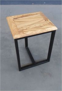 New steel wood coffee <b>table</b> black for kitchenware office home restaurant living room garden decoration made in india wholesale - Product Image 4