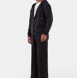 Sweat à capuche unisexe à fermeture éclair en gros, 100% coton, 380 g/m², molleton lourd, couleur unie, streetwear, hiver, imperméable - Product Image 4