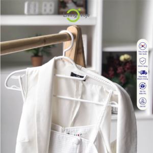 ไม้แขวนเสื้อพลาสติก SB Tech แบบกันลื่น น้ำหนักเบา รูปทรงสี่เหลี่ยมผืนผ้า สำหรับตู้เสื้อผ้า ดีไซน์มินิมอล วัสดุ PP - Product Image 4