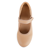 Zapatos de Baile de Piel Sintética Transpirable, Cómodos y Duraderos para Hombre y Mujer, con Correa Fácil de Ajustar, Color Bronceado, Listos para Envío Directo