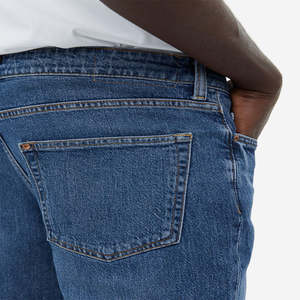 Pantalón vaquero negro vintage 100% algodón hecho a medida para hombre, talla grande, con logo impreso DTF personalizado, estilo hip hop, cómodo. - Product Image 4