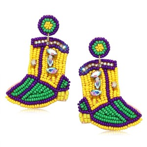New White Seed Beads Huggie Pendientes Diseño clásico de la India para mujeres - Product Image 6