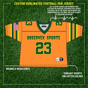Maillot de football américain à manches courtes par sublimation personnalisée pour adultes respirant Logo personnalisé-Vente en gros de vêtements de football américain - Product Image 2