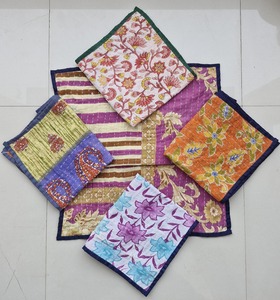 Impression personnalisée pour la décoration intérieure et la cuisine Serviettes Kantha 100% coton réutilisables, élégantes et durables Qualité supérieure - Product Image 1