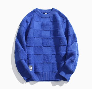 Cárdigan de Hombre de Diseño, Tejido a Cuadros, Transpirable, Cálido, de Punto Estándar, de Alta Gama, para Otoño - Product Image 5