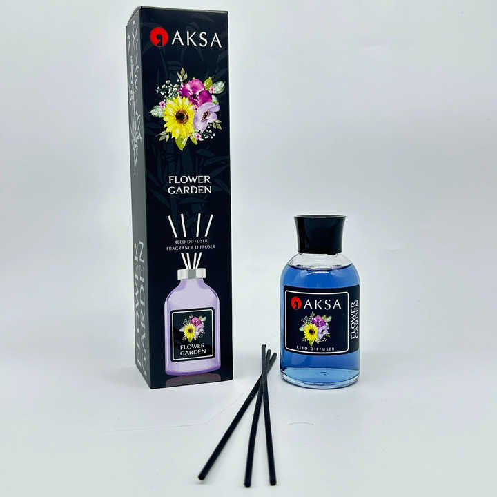 AKSA FLOWER GARDEN REED DIFFUSER HOME FRAGRANCE ROOM ODOR LUXURY FIBER BAMBOO 100CC