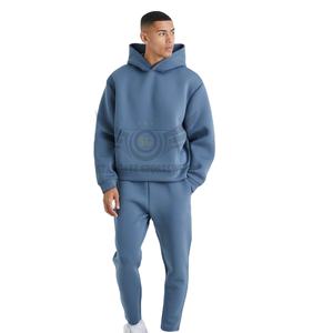 Jersey de algodón 100% pesado para hombre, Sudadera con capucha gruesa de gran tamaño, logotipo personalizado, chándal de invierno informal de alta calidad, Unisex - Product Image 1