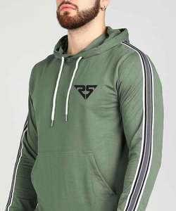 Chándales personalizados de alta calidad para hombre con tiras laterales, conjunto de entrenamiento para hombre, venta al por mayor, chándal personalizado con capucha - Product Image 3