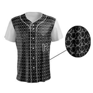 Uniforme de baseball de couleur noire, doublure faite à la main, prix compétitif, adulte, léger, uniforme de baseball personnalisé - Product Image 5