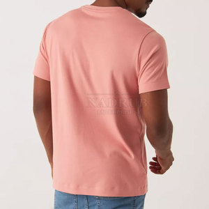 T-shirt texturé en relief avec lettres en relief et t-shirt respirant en coton mélangé lisse - Product Image 2