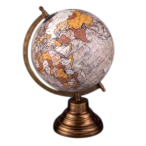 Luxury antique finished metal and wood <b>globe</b> for living room or office that seeks decorative sophistication with a vintage touch - Product Image 2