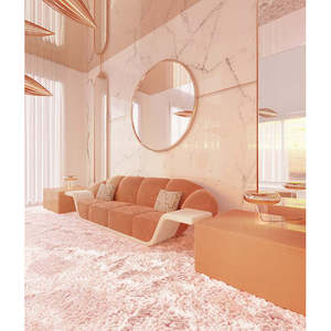 KLAUDE European Style Convertible Sectional <b>Sofa</b> Velvet Material Living Room Furniture <b>Sponge</b> Filling <b>for</b> Indoor Home Apartment - Product Image 2