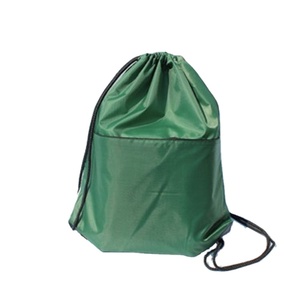 Factory Custom Logo Sublimation Printing Blank Polyester <b>String</b> Backpack Drawstring <b>Bag</b> With Zipper Pocket - Product Image 3