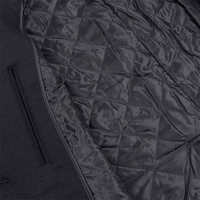 Manteau décontracté pour homme adulte, noir, coupe ajustée, col rabattu, en laine écologique, infroissable, 100 % laine respirante, boutons en corne