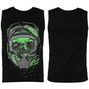 Camiseta sin mangas deportiva con estampado personalizado de alta calidad para hombre, chaleco deportivo ajustado con estampado de estilo muscular de hilo de algodón transpirable - Product Image 3