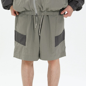 Wholesale Custom Men Terry Zip-Up Windbreaker Jacket & Shorts Two-Piece <b>Set</b> Plus Size Summer Tracksuit 2026 - Product Image 2