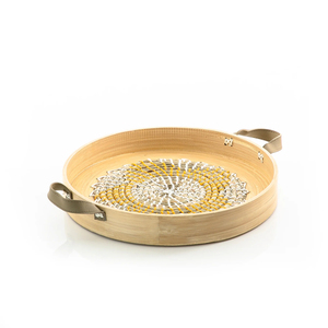 Plateaux de service ronds en rotin de tailles polyvalentes avec un design de qualité supérieure, parfaits pour les restaurants à domicile et les hôtels - Product Image 3