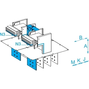 Equipo de Distribución de Energía SCHNEIDER ELECTRIC KTA5000ER43 CANALIS KT 4X5000AL con Unidad de Alimentación ER N3 - Product Image 1