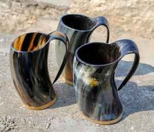 <b>Viking</b> Drinking Horn Mugs Handmade Religious Waterproof Wedding <b>Gift</b> Natural Crafts - Product Image 4