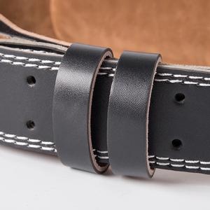 Direct ceinture en cuir d'haltérophilie de fournisseur d'usine vente en gros ceinture d'haltérophilie en cuir personnalisée de musculation - Product Image 6