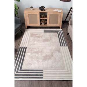 Elkenz 7561 Ecru Tapis texturé doux longue durée Ensemble de qualité supérieure pour un confort durable - Product Image 4