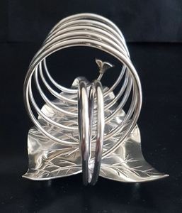 Support de pain toast à cinq barres en feuille d'argent moderne pour morceaux de pain accessoires de cuisine rangement et organisation à domicile supports à toasts - Product Image 3