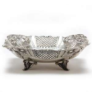 ชามเสิร์ฟอาหารสุดเจ๋งสำหรับเครื่องครัวโรงแรมร้านอาหารผลไม้แห้งชามเสิร์ฟสีทองเงินแฮนด์เมดหรืออ่างพร้อมดอกตูมกุหลาบ - Product Image 4